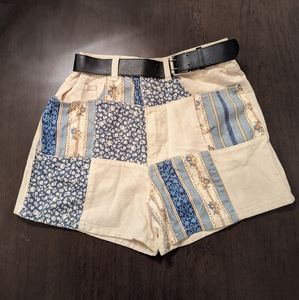 NWT Y2K VINTAGE denim shorts Breaker quilted patchwork shorts size 9